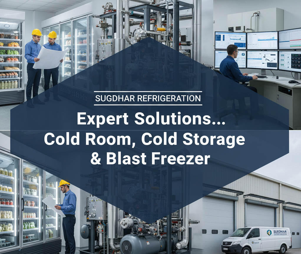 Industrial Cold Storage and Blast Freezer setup by Sugdhar Refrigeration in India